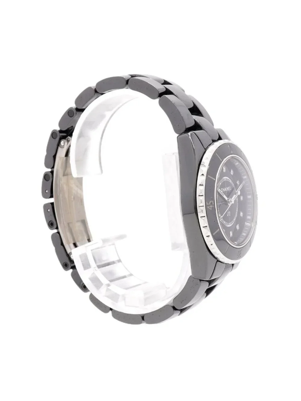 Chanel 12P Diamond Black Dial Watch
